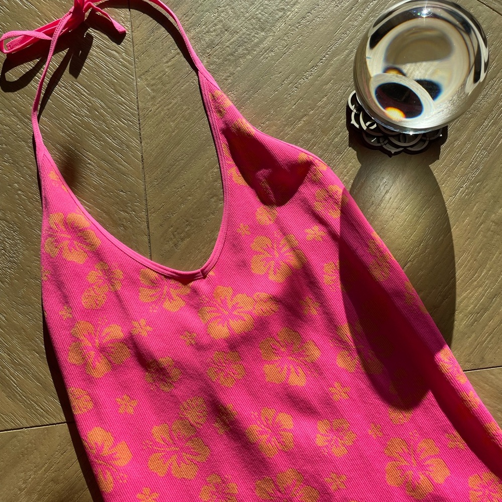 Pink Floral Mini Dress!